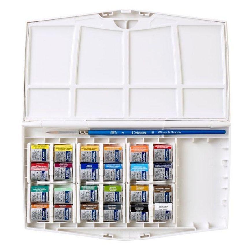0390376 Set Acuarelas Winsor & Newton x 24 Painting Plus Medio Godets - Imagen 2