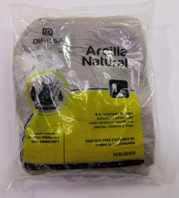 Arcilla Natural Gris  Difelsa de 1 Kg