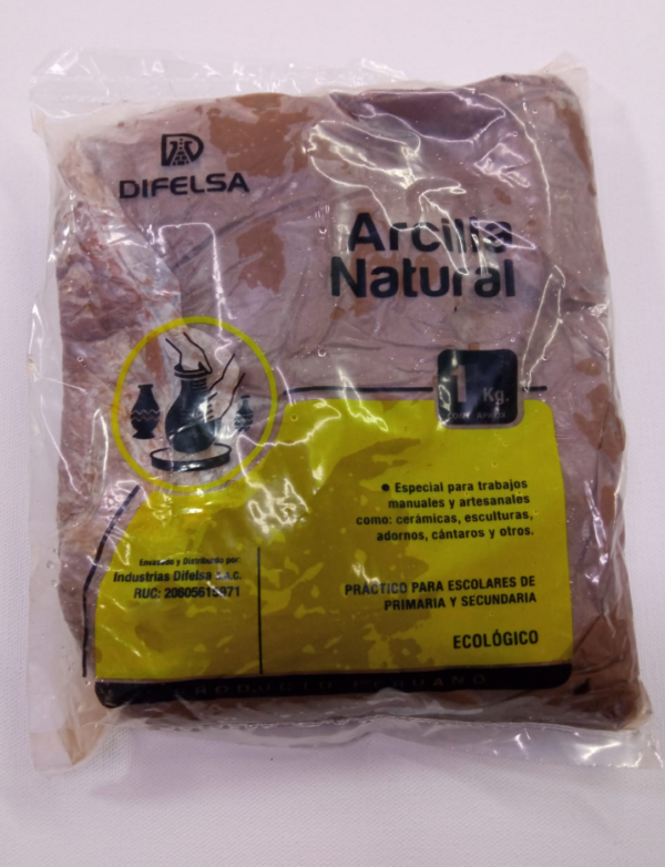 Arcilla Natural Roja  Difelsa de 1 Kg