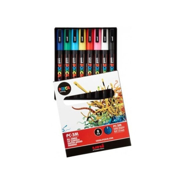 Set Posca PC-3M básicos x 8 unidades (126319) Cartón