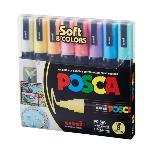 Set Posca PC-5M Soft Color x 8 unidades (128209)