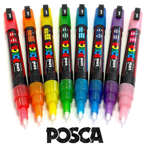 Set Posca PC-3M escarchados x 8 unidades (127140) Cartón